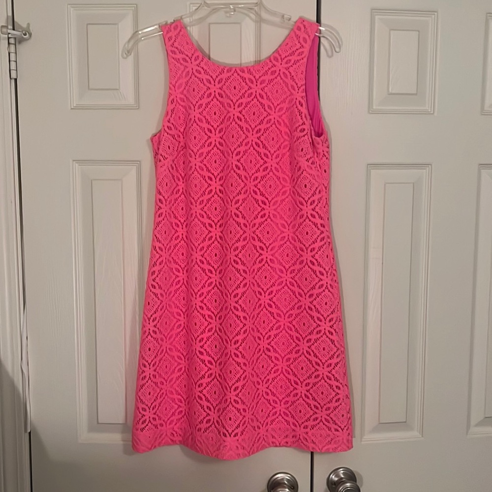 Lilly Pulitzer LACE DRESS HOT PINK